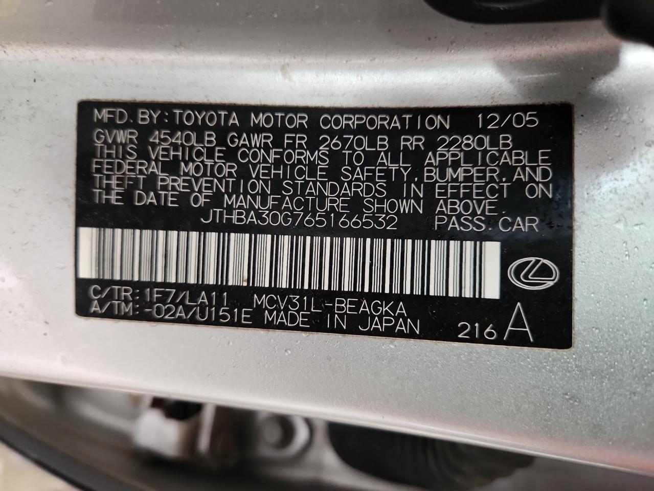 Lexus Es 330 Image 6